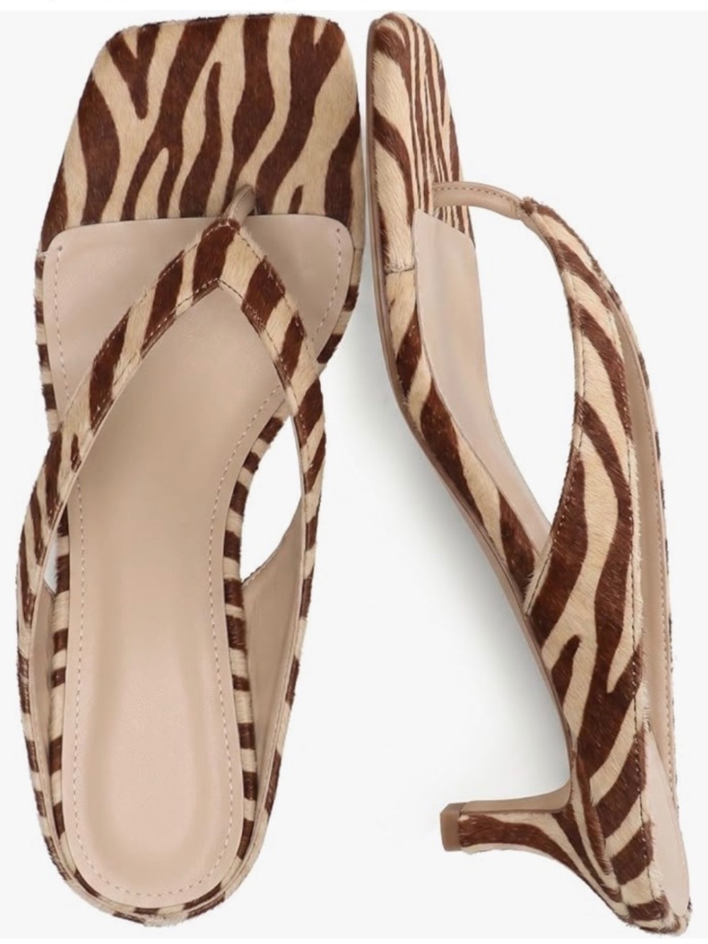 Women’s Kitten Heeled Slip- On Sandals